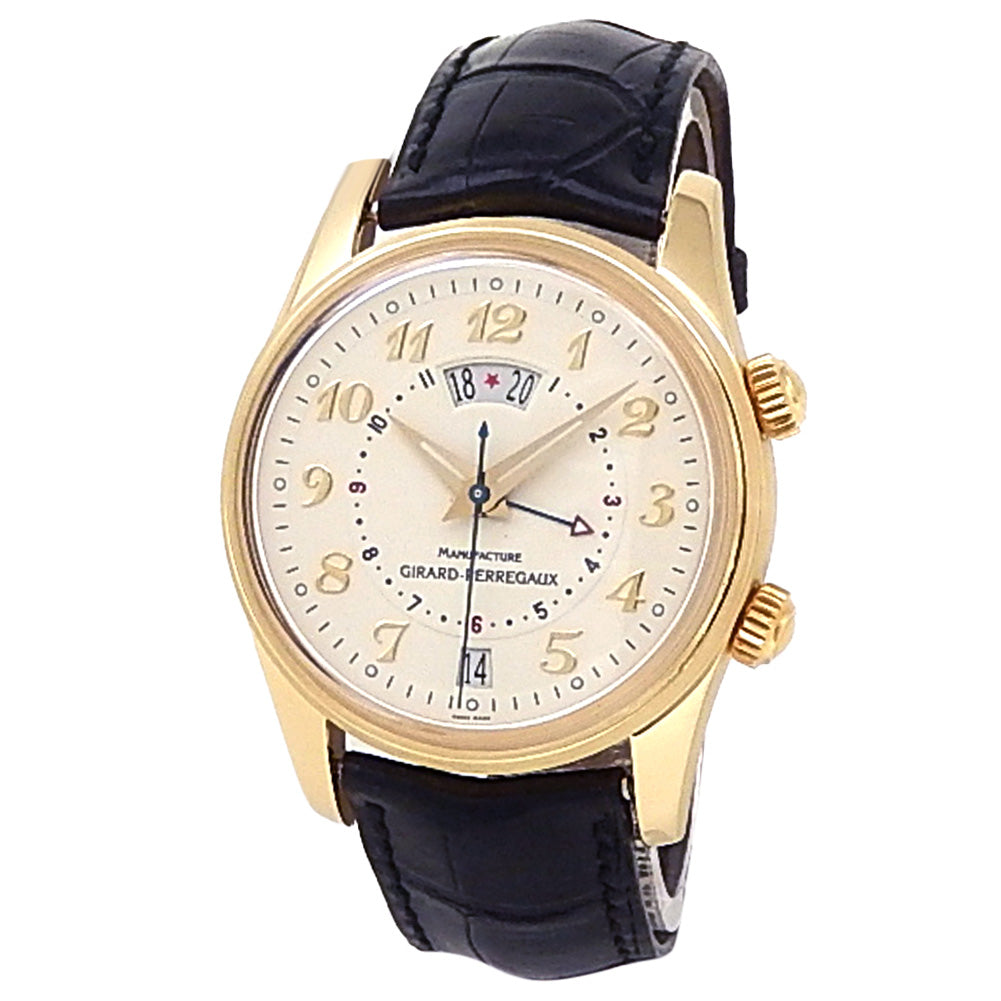 Girard Perregaux Traveller II GMT Alarm 18k Yellow Gold Black